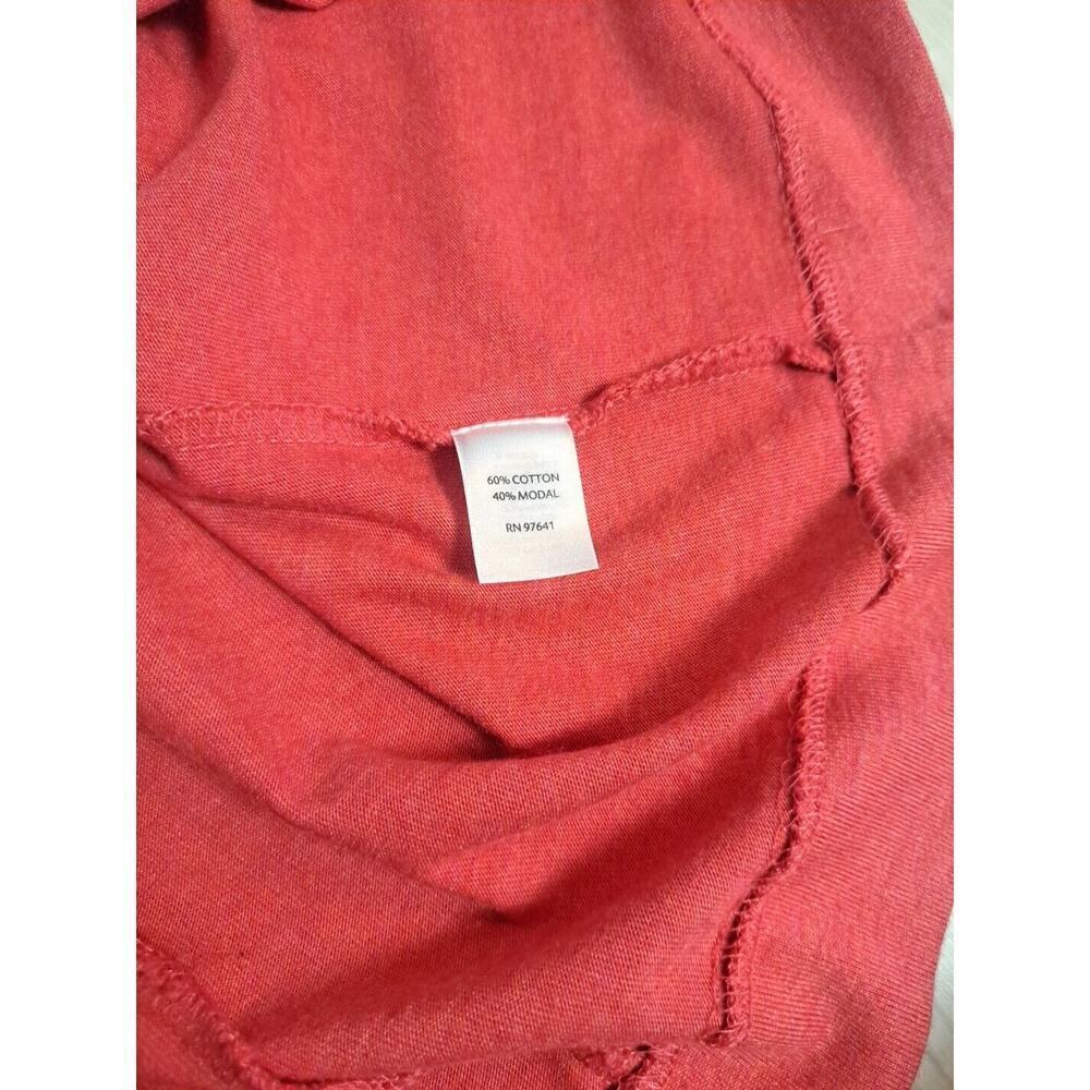 J. Jill Pullover Shirt Dress Sz L Long Sleeves Cotton Structured Salmon Comfort - Picture 8 of 9